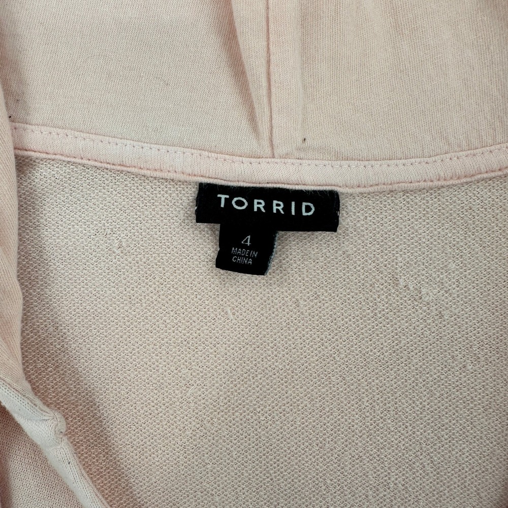 Torrid Size 4X Pink White Ombre Hoodie Sweatshirt YEAH NO Graphic Warm Soft - Picture 5 of 8
